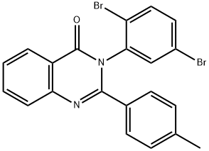 3-(2,5-dibromophenyl)-2-(4-methylphenyl)-4(3H)-quinazolinone 结构式