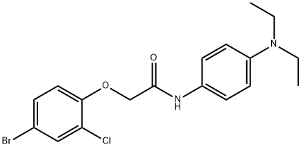 2-(4-bromo-2-chlorophenoxy)-N-[4-(diethylamino)phenyl]acetamide 结构式