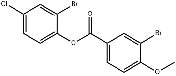 2-bromo-4-chlorophenyl 3-bromo-4-methoxybenzoate 结构式