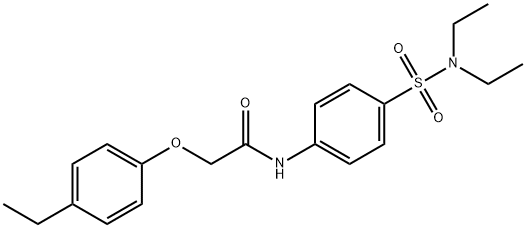 N-{4-[(diethylamino)sulfonyl]phenyl}-2-(4-ethylphenoxy)acetamide 结构式