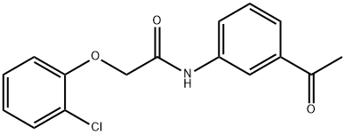 N-(3-acetylphenyl)-2-(2-chlorophenoxy)acetamide 结构式