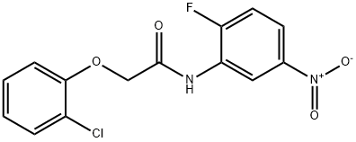 2-(2-chlorophenoxy)-N-{2-fluoro-5-nitrophenyl}acetamide 结构式
