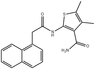 4,5-dimethyl-2-[(1-naphthylacetyl)amino]-3-thiophenecarboxamide 结构式