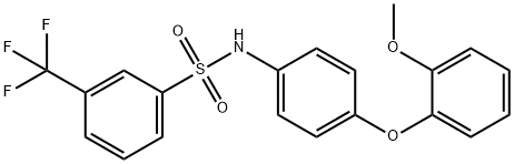 N-[4-(2-methoxyphenoxy)phenyl]-3-(trifluoromethyl)benzenesulfonamide 结构式