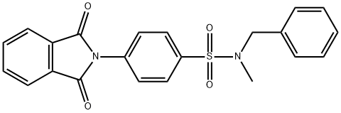 N-benzyl-4-(1,3-dioxo-1,3-dihydro-2H-isoindol-2-yl)-N-methylbenzenesulfonamide 结构式