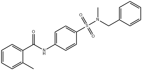 N-(4-{[benzyl(methyl)amino]sulfonyl}phenyl)-2-methylbenzamide 结构式