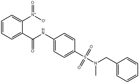 N-(4-{[benzyl(methyl)amino]sulfonyl}phenyl)-2-nitrobenzamide 结构式