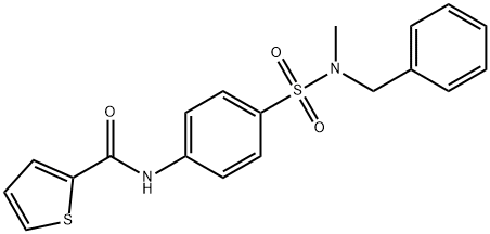 N-(4-{[benzyl(methyl)amino]sulfonyl}phenyl)-2-thiophenecarboxamide 结构式