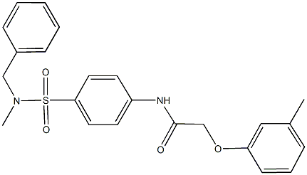 N-(4-{[benzyl(methyl)amino]sulfonyl}phenyl)-2-(3-methylphenoxy)acetamide 结构式