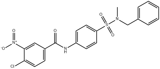 N-(4-{[benzyl(methyl)amino]sulfonyl}phenyl)-4-chloro-3-nitrobenzamide 结构式