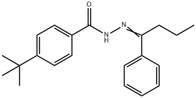 4-tert-butyl-N'-(1-phenylbutylidene)benzohydrazide 结构式