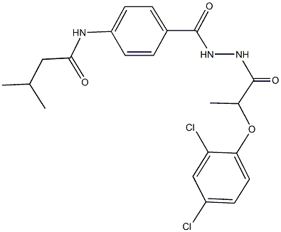 N-[4-({2-[2-(2,4-dichlorophenoxy)propanoyl]hydrazino}carbonyl)phenyl]-3-methylbutanamide 结构式