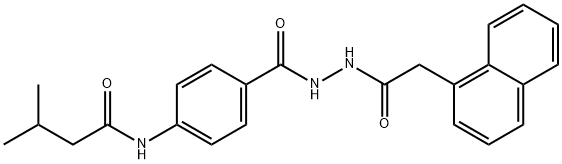 3-methyl-N-(4-{[2-(1-naphthylacetyl)hydrazino]carbonyl}phenyl)butanamide 结构式