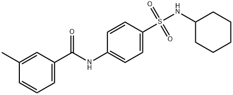 N-{4-[(cyclohexylamino)sulfonyl]phenyl}-3-methylbenzamide 结构式