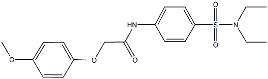 N-{4-[(diethylamino)sulfonyl]phenyl}-2-(4-methoxyphenoxy)acetamide 结构式