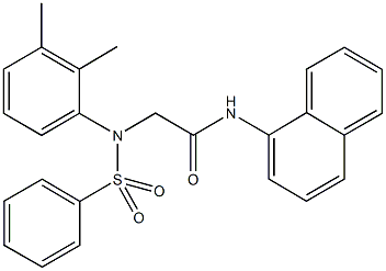 2-[2,3-dimethyl(phenylsulfonyl)anilino]-N-(1-naphthyl)acetamide 结构式