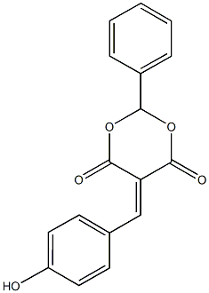 5-[(4-hydroxyphenyl)methylidene]-2-phenyl-1,3-dioxane-4,6-dione 结构式