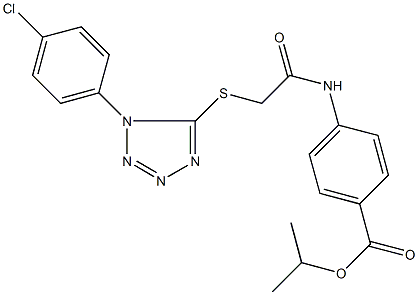 isopropyl 4-[({[1-(4-chlorophenyl)-1H-tetraazol-5-yl]sulfanyl}acetyl)amino]benzoate 结构式