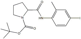 tert-butyl 2-[(4-iodo-2-methylanilino)carbonyl]-1-pyrrolidinecarboxylate 结构式