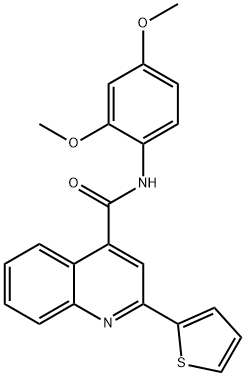 N-(2,4-dimethoxyphenyl)-2-(2-thienyl)-4-quinolinecarboxamide 结构式
