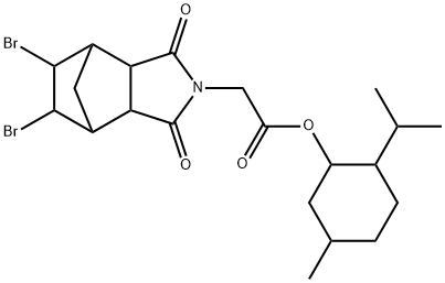 2-isopropyl-5-methylcyclohexyl (8,9-dibromo-3,5-dioxo-4-azatricyclo[5.2.1.0~2,6~]dec-4-yl)acetate 结构式