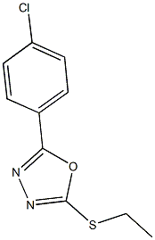 5-(4-chlorophenyl)-1,3,4-oxadiazol-2-yl ethyl sulfide 结构式