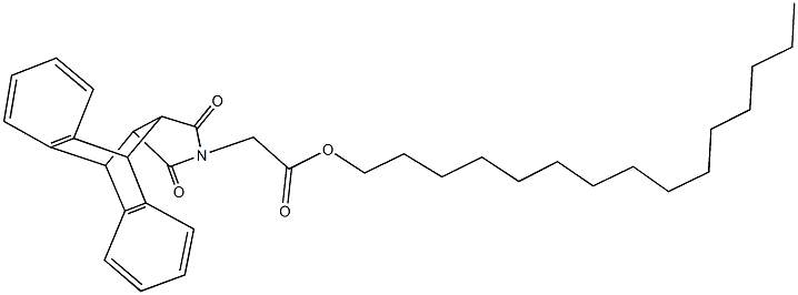 pentadecyl (16,18-dioxo-17-azapentacyclo[6.6.5.0~2,7~.0~9,14~.0~15,19~]nonadeca-2,4,6,9,11,13-hexaen-17-yl)acetate 结构式