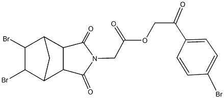 2-(4-bromophenyl)-2-oxoethyl (8,9-dibromo-3,5-dioxo-4-azatricyclo[5.2.1.0~2,6~]dec-4-yl)acetate 结构式