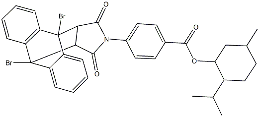 2-isopropyl-5-methylcyclohexyl 4-(1,8-dibromo-16,18-dioxo-17-azapentacyclo[6.6.5.0~2,7~.0~9,14~.0~15,19~]nonadeca-2,4,6,9,11,13-hexaen-17-yl)benzoate 结构式