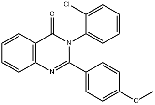 3-(2-chlorophenyl)-2-(4-methoxyphenyl)-4(3H)-quinazolinone 结构式