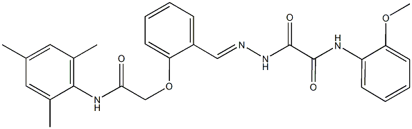 2-(2-{2-[2-(mesitylamino)-2-oxoethoxy]benzylidene}hydrazino)-N-(2-methoxyphenyl)-2-oxoacetamide 结构式