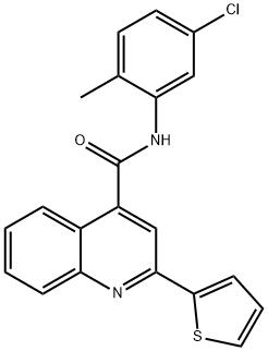 N-(5-chloro-2-methylphenyl)-2-(2-thienyl)-4-quinolinecarboxamide 结构式
