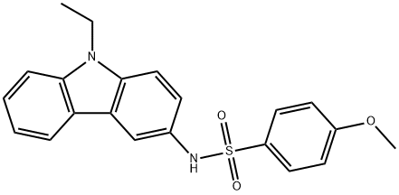 N-(9-ethyl-9H-carbazol-3-yl)-4-methoxybenzenesulfonamide 结构式