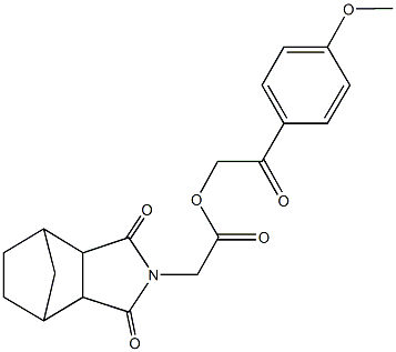 2-(4-methoxyphenyl)-2-oxoethyl (3,5-dioxo-4-azatricyclo[5.2.1.0~2,6~]dec-4-yl)acetate 结构式