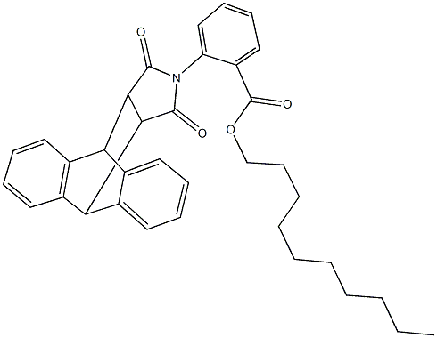 decyl 2-(16,18-dioxo-17-azapentacyclo[6.6.5.0~2,7~.0~9,14~.0~15,19~]nonadeca-2,4,6,9,11,13-hexaen-17-yl)benzoate 结构式