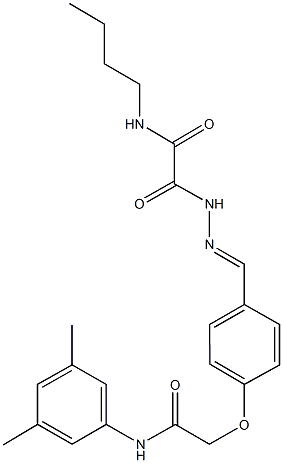 N-butyl-2-(2-{4-[2-(3,5-dimethylanilino)-2-oxoethoxy]benzylidene}hydrazino)-2-oxoacetamide 结构式