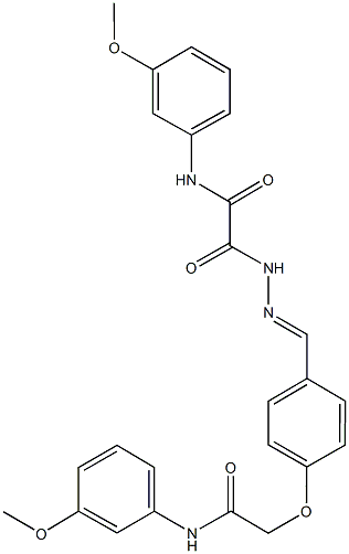 2-(2-{4-[2-(3-methoxyanilino)-2-oxoethoxy]benzylidene}hydrazino)-N-(3-methoxyphenyl)-2-oxoacetamide 结构式