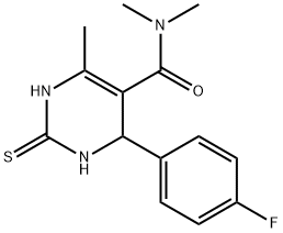 4-(4-fluorophenyl)-N,N,6-trimethyl-2-thioxo-1,2,3,4-tetrahydro-5-pyrimidinecarboxamide 结构式