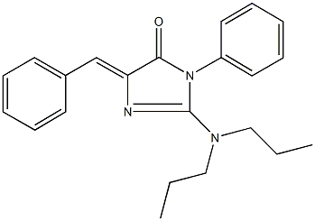 5-benzylidene-2-(dipropylamino)-3-phenyl-3,5-dihydro-4H-imidazol-4-one 结构式