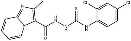 N-(2,4-dichlorophenyl)-2-[(2-methylimidazo[1,2-a]pyridin-3-yl)carbonyl]hydrazinecarbothioamide 结构式