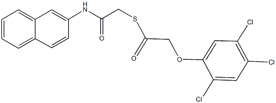 S-[2-(2-naphthylamino)-2-oxoethyl] (2,4,5-trichlorophenoxy)ethanethioate 结构式