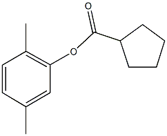 2,5-dimethylphenyl cyclopentanecarboxylate 结构式