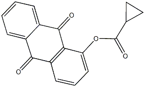 9,10-dioxo-9,10-dihydro-1-anthracenyl cyclopropanecarboxylate 结构式