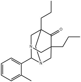 2-(2-methylphenyl)-5,7-dipropyl-1,3-diazatricyclo[3.3.1.1~3,7~]decan-6-one 结构式