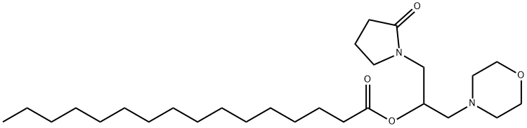 2-(4-morpholinyl)-1-[(2-oxo-1-pyrrolidinyl)methyl]ethyl palmitate 结构式