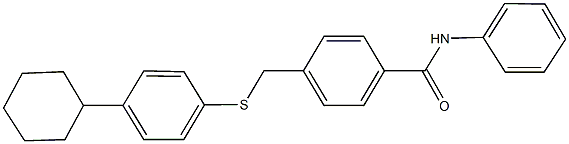 4-{[(4-cyclohexylphenyl)sulfanyl]methyl}-N-phenylbenzamide 结构式