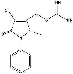 (4-chloro-2-methyl-5-oxo-1-phenyl-2,5-dihydro-1H-pyrazol-3-yl)methyl imidothiocarbamate 结构式