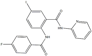 2-[(4-fluorobenzoyl)amino]-5-iodo-N-(2-pyridinyl)benzamide 结构式