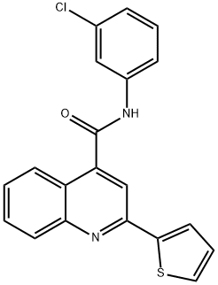 N-(3-chlorophenyl)-2-(2-thienyl)-4-quinolinecarboxamide 结构式