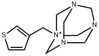 1-(3-thienylmethyl)-3,5,7-triaza-1-azoniatricyclo[3.3.1.1~3,7~]decane 结构式